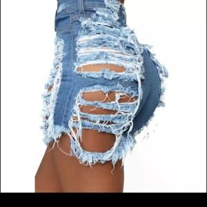 Blue jeans shorts